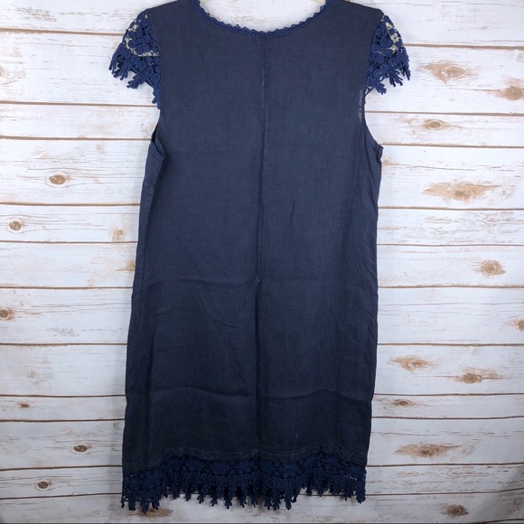 Martina Innocenti floral crochet trim linen dress - Picture 6 of 8